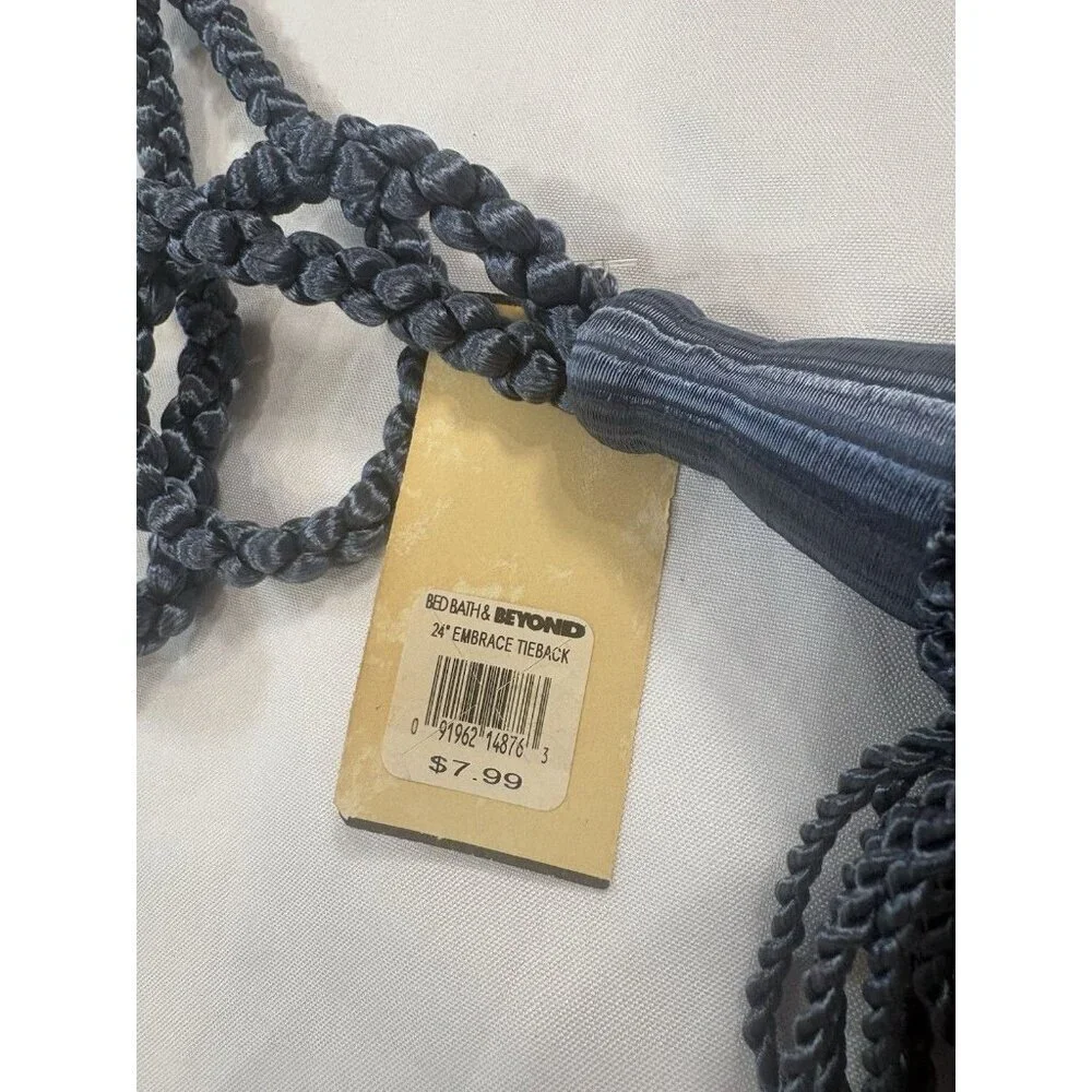 Conso Single Blue Tiebacks Drapery Curtain Twisted Rope Tassel 24” x 5”